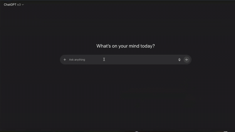 Traditional chatbot interface